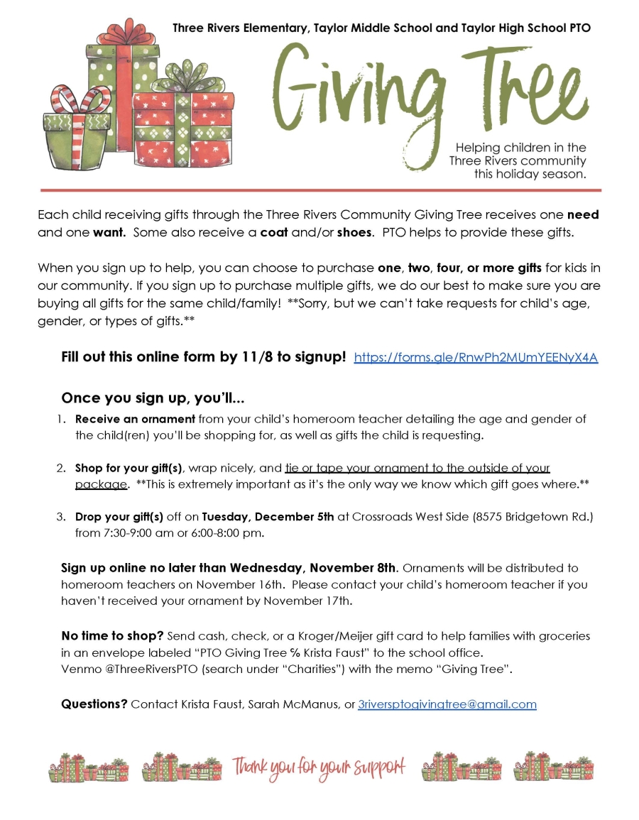 Giving Tree flyer
